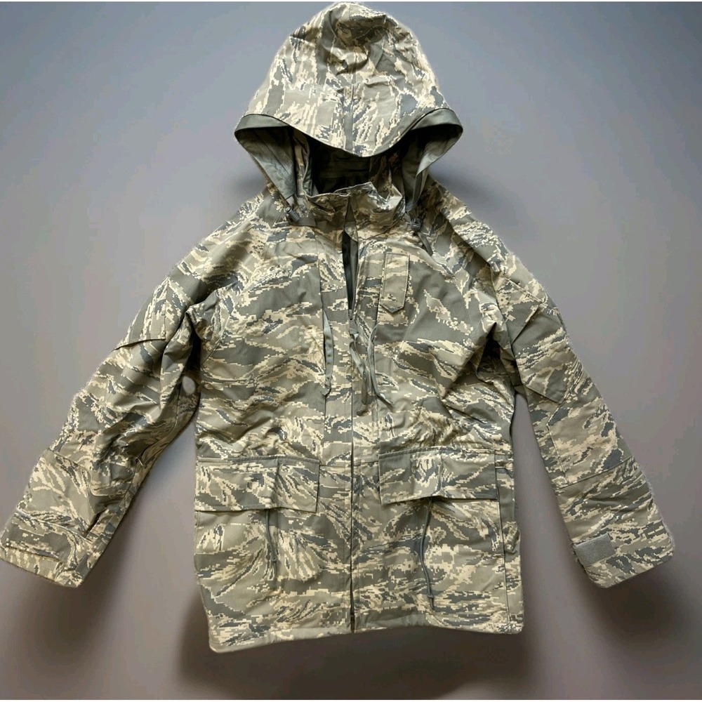 USAF APECS Parka ABU Tiger Stripe Camouflage‎ Jacket Small Short Valley Apparel
